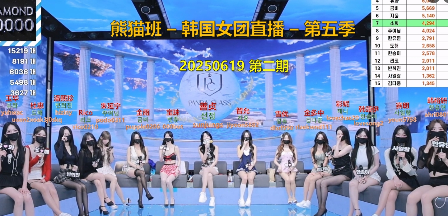 【熊猫班-第五季】2025.06.19 韩国女团直播秀（第二期）-Jinricp中文资源站